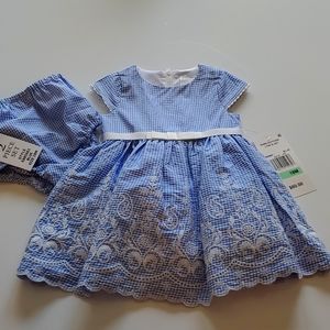 Gorgeous Beautiful Blue Checkerboard Dress 18M